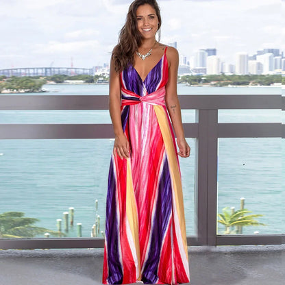 Fashionable Sleeveless Printed Cross-border Style Dress