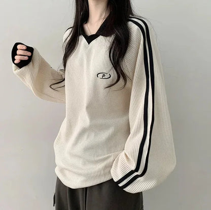 Women Sweatshirts Long Sleeve Polo Shirts