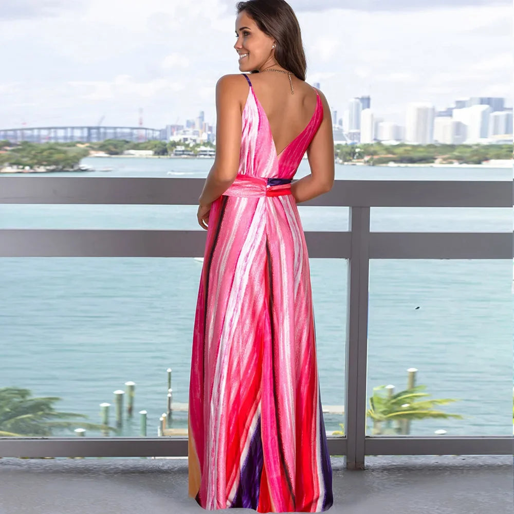 Fashionable Sleeveless Printed Cross-border Style Dress