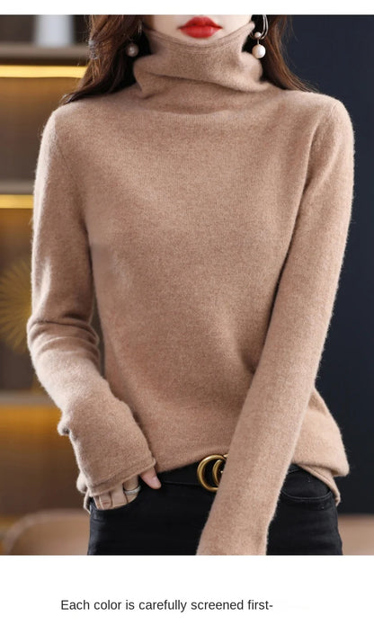 New 100% Merino Wool Turtleneck Cashmere Sweater