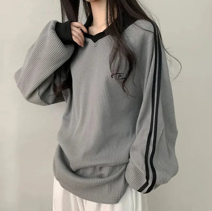 Women Sweatshirts Long Sleeve Polo Shirts