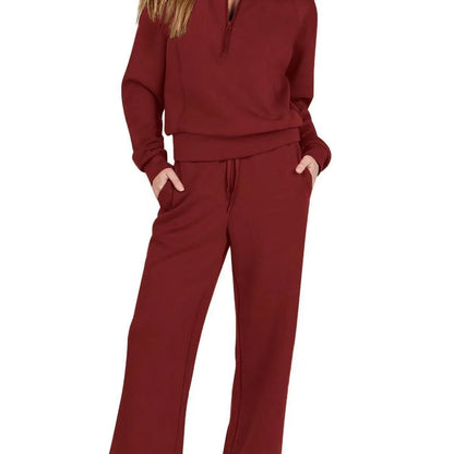 Women Sweatshirts Wide Leg Pants Two Pieces