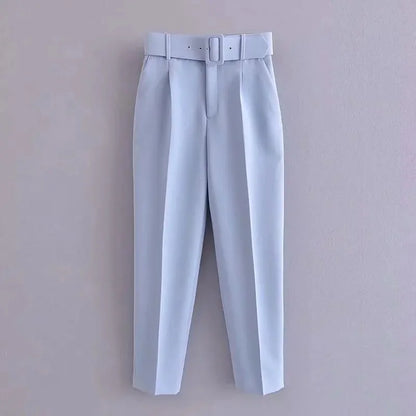 Fashionable Elegant High-Waisted Carrot Pants