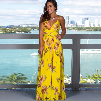 Fashionable Sleeveless Printed Cross-border Style Dress