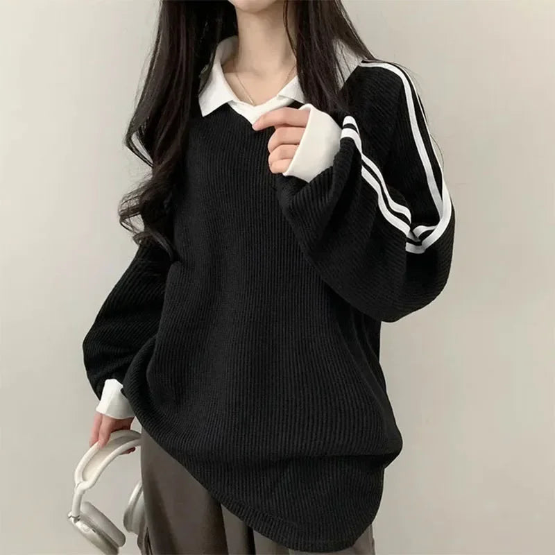 Women Sweatshirts Long Sleeve Polo Shirts