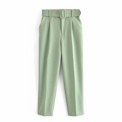 Fashionable Elegant High-Waisted Carrot Pants