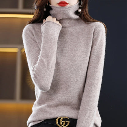 New 100% Merino Wool Turtleneck Cashmere Sweater