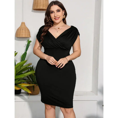 Plus Size Off-Shoulder Bodycon Dress for Women