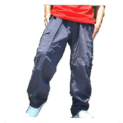 Plus Size Multi-Pocket Casual Wide Leg Pants - Trendy Attic Store01