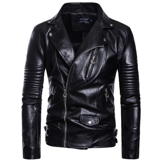 Autumn Winter Plus Size Men's Leather Jacket
