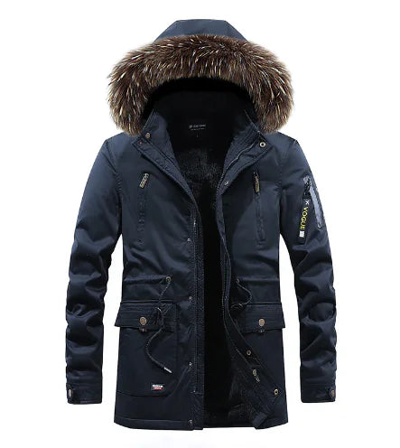 Men's Outdoor Removable Hooded Fleece Lined Jacket