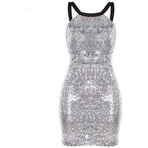 Sexy Backless Dress with Halter Neck for Parties