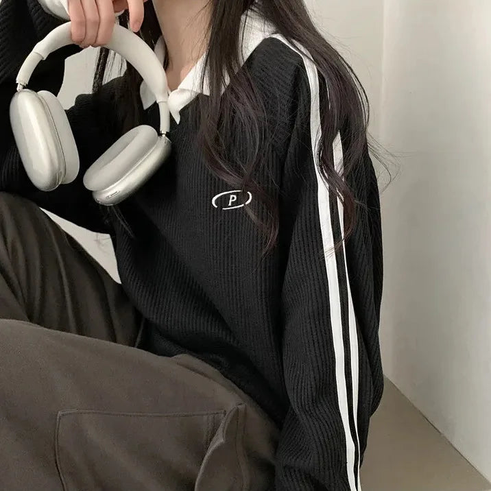 Women Sweatshirts Long Sleeve Polo Shirts