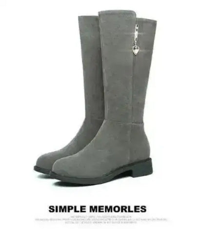 Thigh High Boot Warm Plush Snow Boots Side Zipper Snow Boots