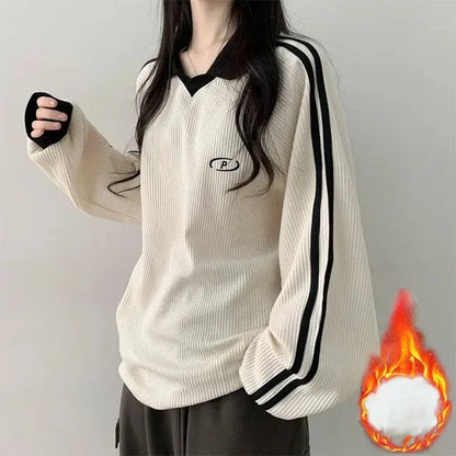 Women Sweatshirts Long Sleeve Polo Shirts