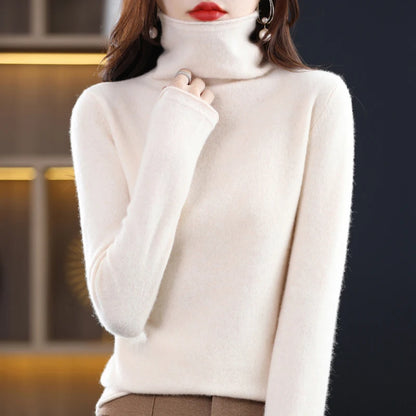New 100% Merino Wool Turtleneck Cashmere Sweater