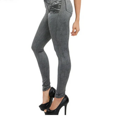 Women's Seamless Denim-Look Leggings