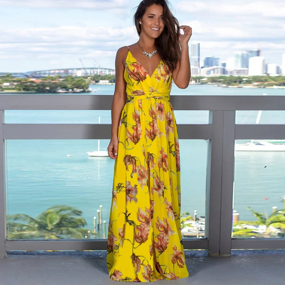 Fashionable Sleeveless Printed Cross-border Style Dress