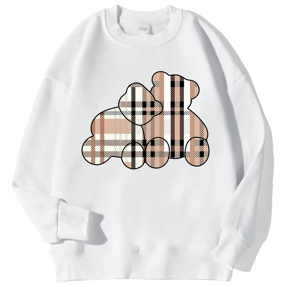 Casual Women Sweatshirts Teddy Bear Printing Hoodies