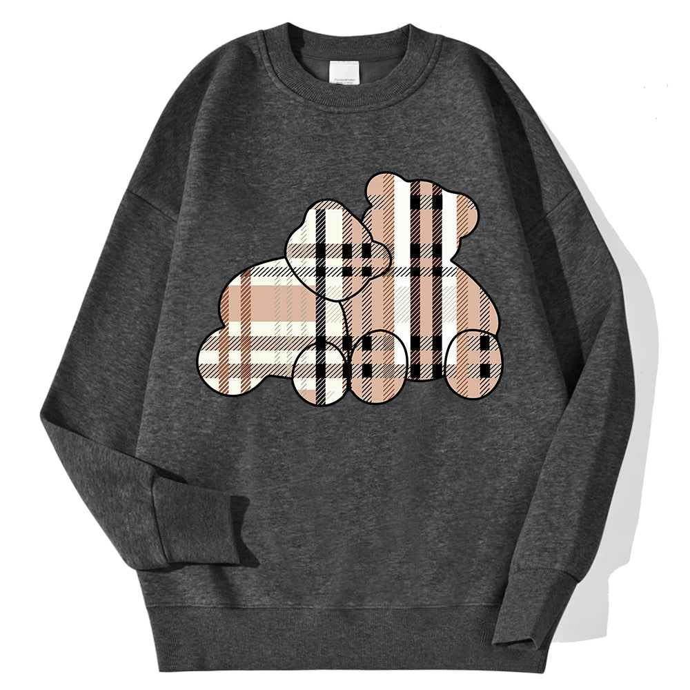 Casual Women Sweatshirts Teddy Bear Printing Hoodies