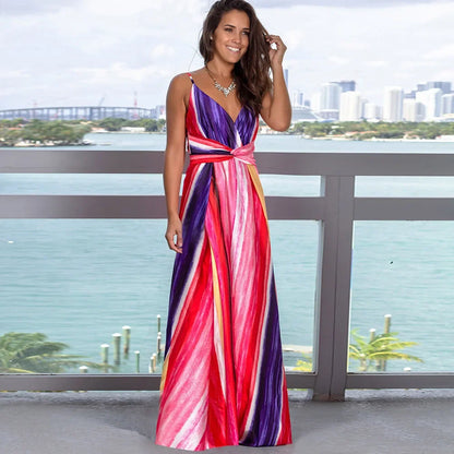 Fashionable Sleeveless Printed Cross-border Style Dress