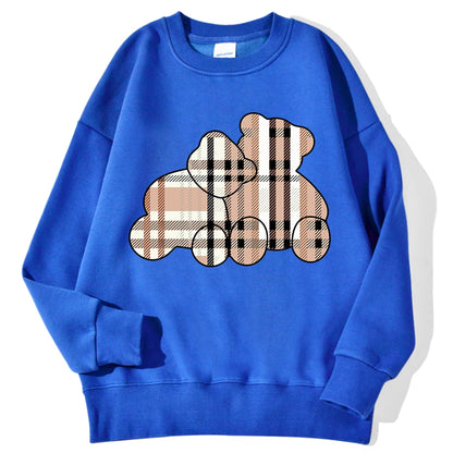Casual Women Sweatshirts Teddy Bear Printing Hoodies