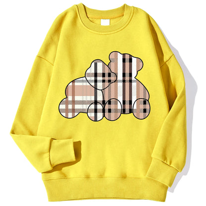 Casual Women Sweatshirts Teddy Bear Printing Hoodies