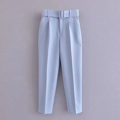 Fashionable Elegant High-Waisted Carrot Pants