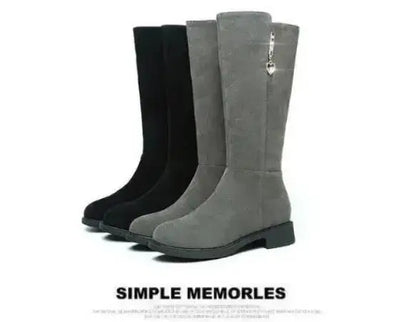 Thigh High Boot Warm Plush Snow Boots Side Zipper Snow Boots