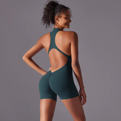 Backless Sports Jumpsuit