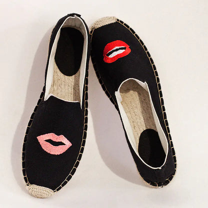 Women's Canvas Slip-On Fisherman Shoes, Breathable Flats