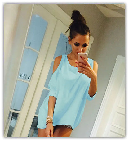 Loose Shoulder T-Shirt for Women