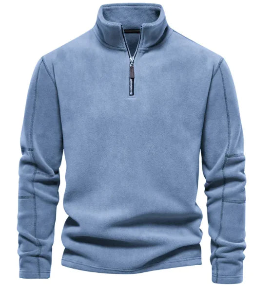 Men's Fleece Stand-Collar Zipper Sweatshirt
