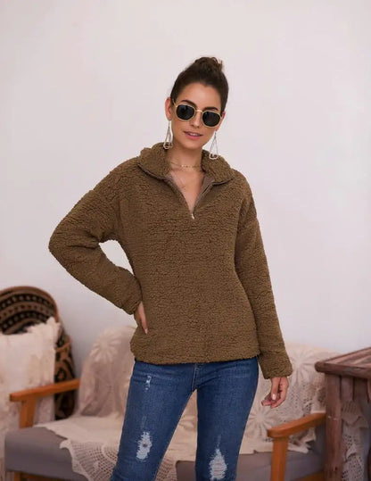 Plush Sweater Top for Women