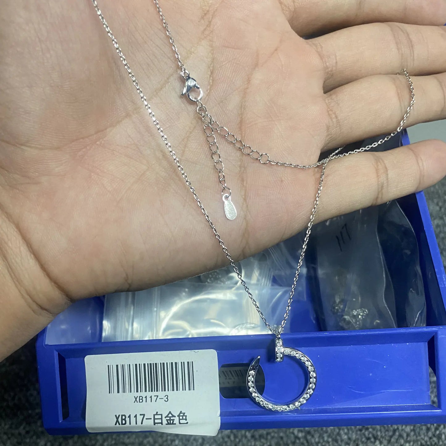 Trendy Luxury Hook Pendant Necklace for Women