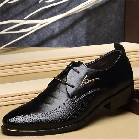 British Style Lace-Up Pointed Toe Leather Shoes - Trendy Attic Store01