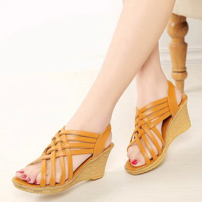 Hollow Cross Strap Beach Sandals and Slippers