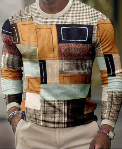 3D Pullover Casual Long Sleeve T-Shirts for Men - Trendy Attic Store01