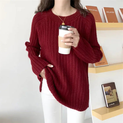 Loose Knit Sweater for Women - Versatile Autumn Top