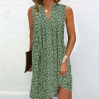 Multi-color A-Line Sleeveless Dress for Women - Trendy Attic Store01