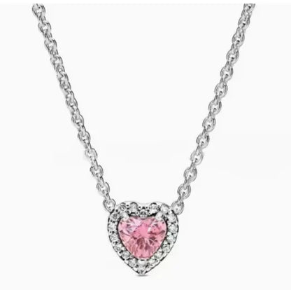 925 Silver Color Diamond Necklace