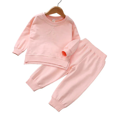 Boys' Casual Two-Piece Outfit with Long Sleeves