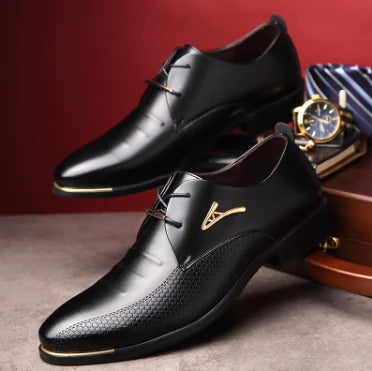 Men's Business Dress Shoes - Stylish Pointed Leather Shoes