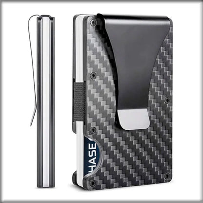 RFID Blocking Carbon Fiber Wallet and Card Holder