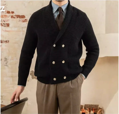 Men's V-Neck Sweater Coat