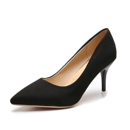 Women's Suede High Heel Pointed Shoes