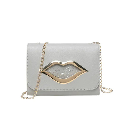 Lips Phone Bag with Chain Strap Crossbody Purse