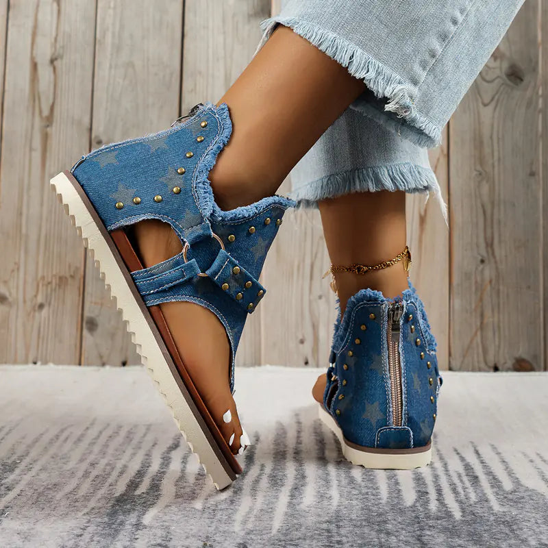 Women's Summer Non-slip Clip Toe Flat Sandals