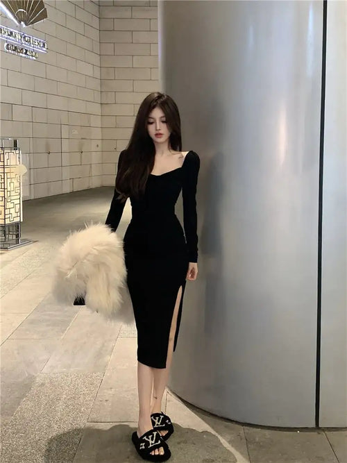 Hanging Neck Off Shoulder Dress for Women