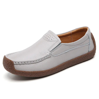 Women's Flat Leather Loafers